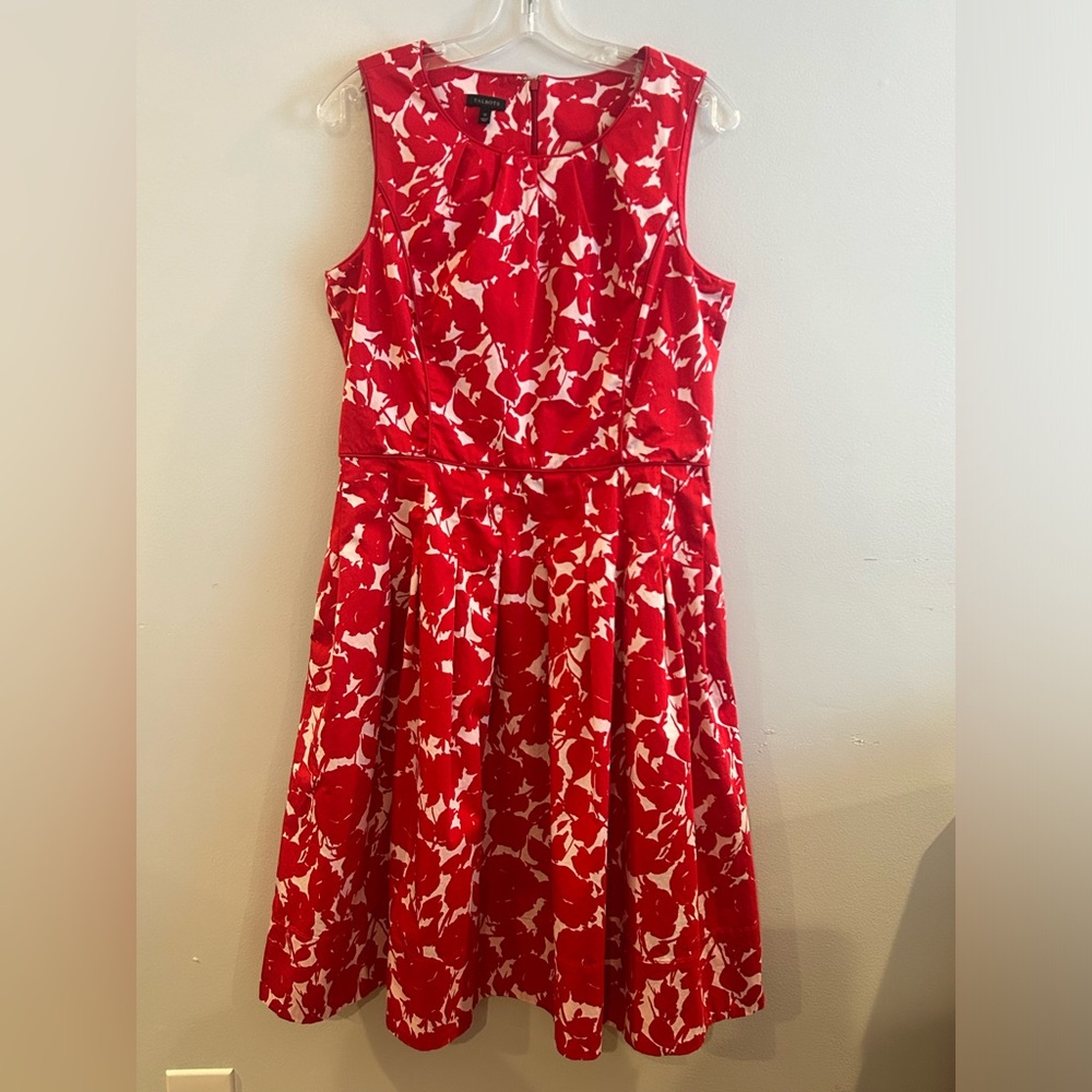 Talbots Floral Red & White Dress